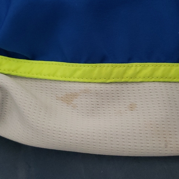 Blue athletic shorts with white & yellow accents. Size medium. Danskin Now. - Picture 4 of 4